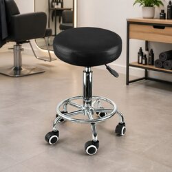 Sleek Adjustable Bar Stools with Chrome Accents