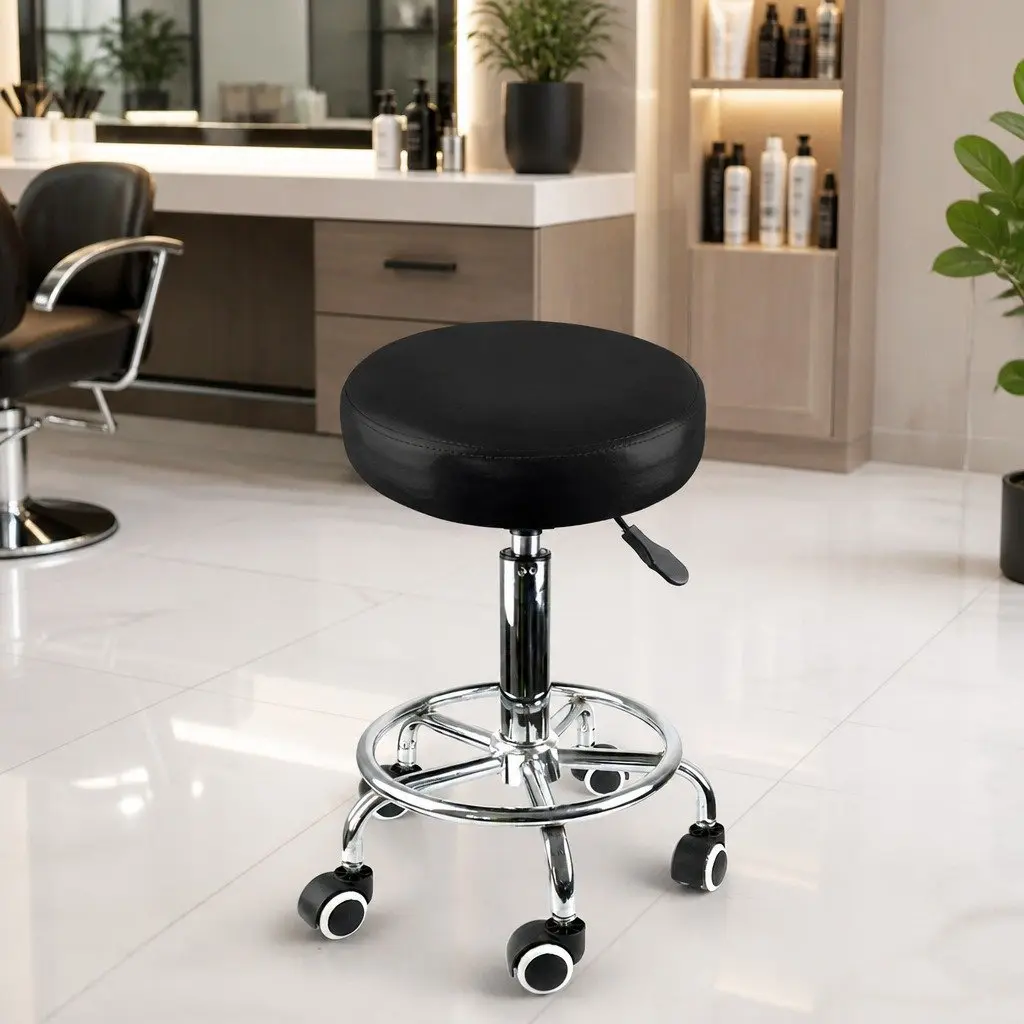 Swivel Bar Stools Teal Height Adjustable Chrome Footrest PU 4 Piece