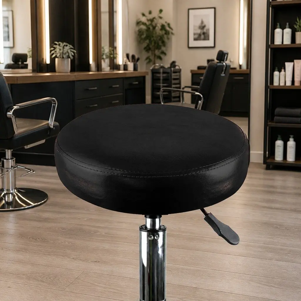 Swivel Bar Stools Teal Height Adjustable Chrome Footrest PU 4 Piece