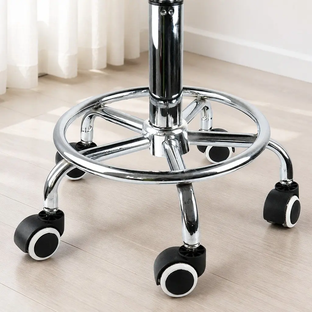 Salon Swivel Stool Teal Height Adjustable 360 Degree Rotation PU Leather Upholstery