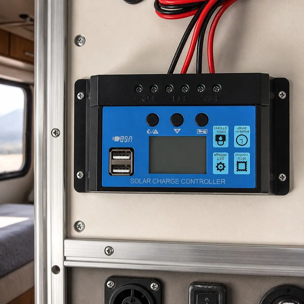 12V 10W Monocrystalline Solar Panel Kit Portable Caravan Camping USB Charger