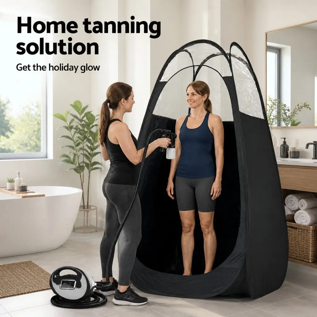 Spray Tan Machine Black 700W HVLP Professional Home Tanning Equipment
