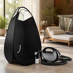 Compact HVLP Spray Tan Machine with Tent Setup
