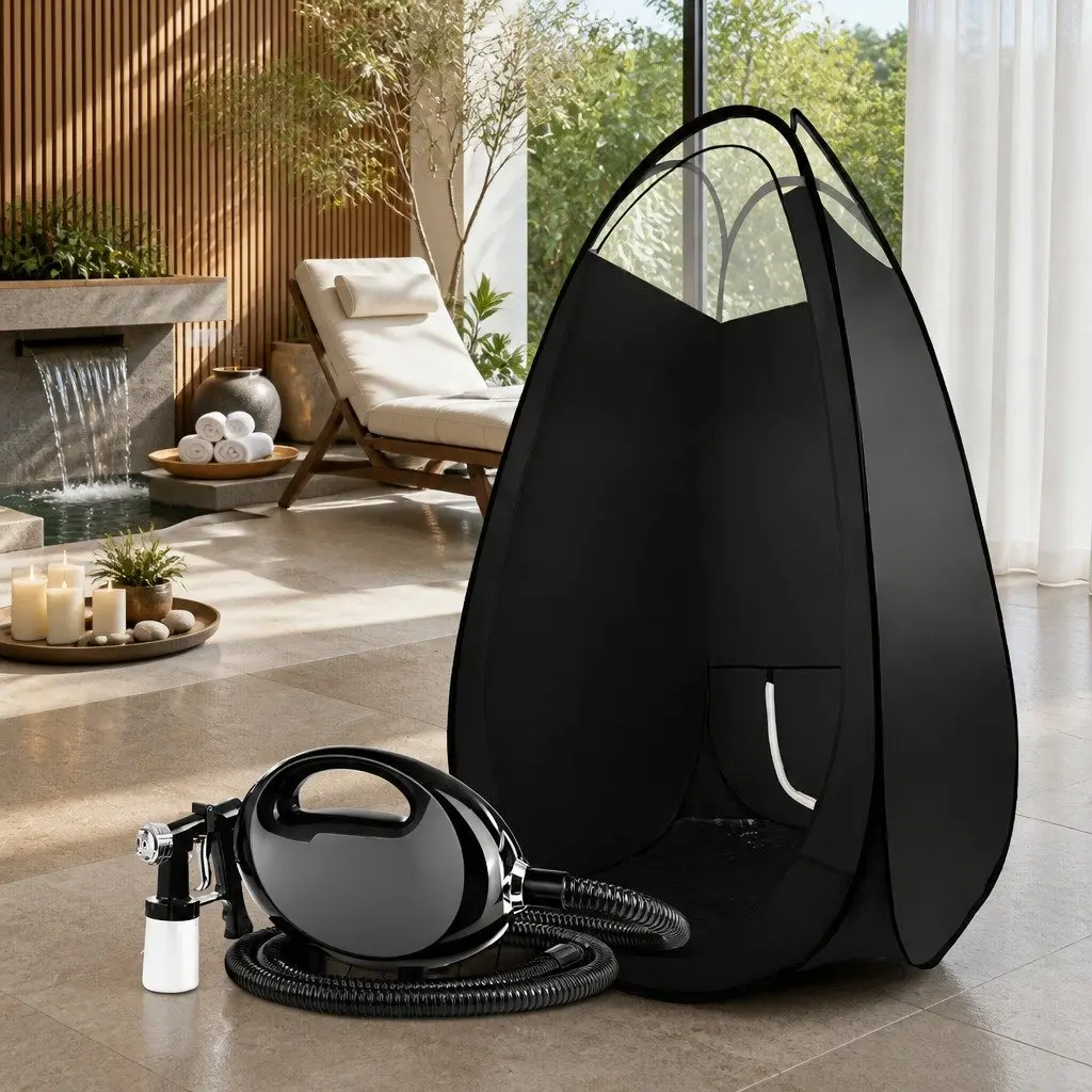 HVLP Spray Tan Machine with Tent Setup