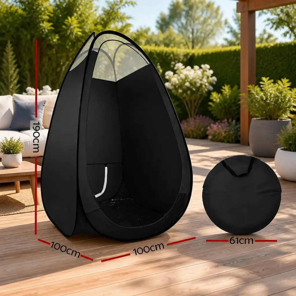 Spray Tanning Tent Black Portable Self-Erecting Professional Size