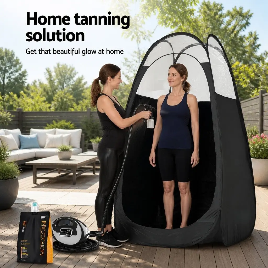Spray Tanning Tent Black Portable Self-Erecting Professional Size