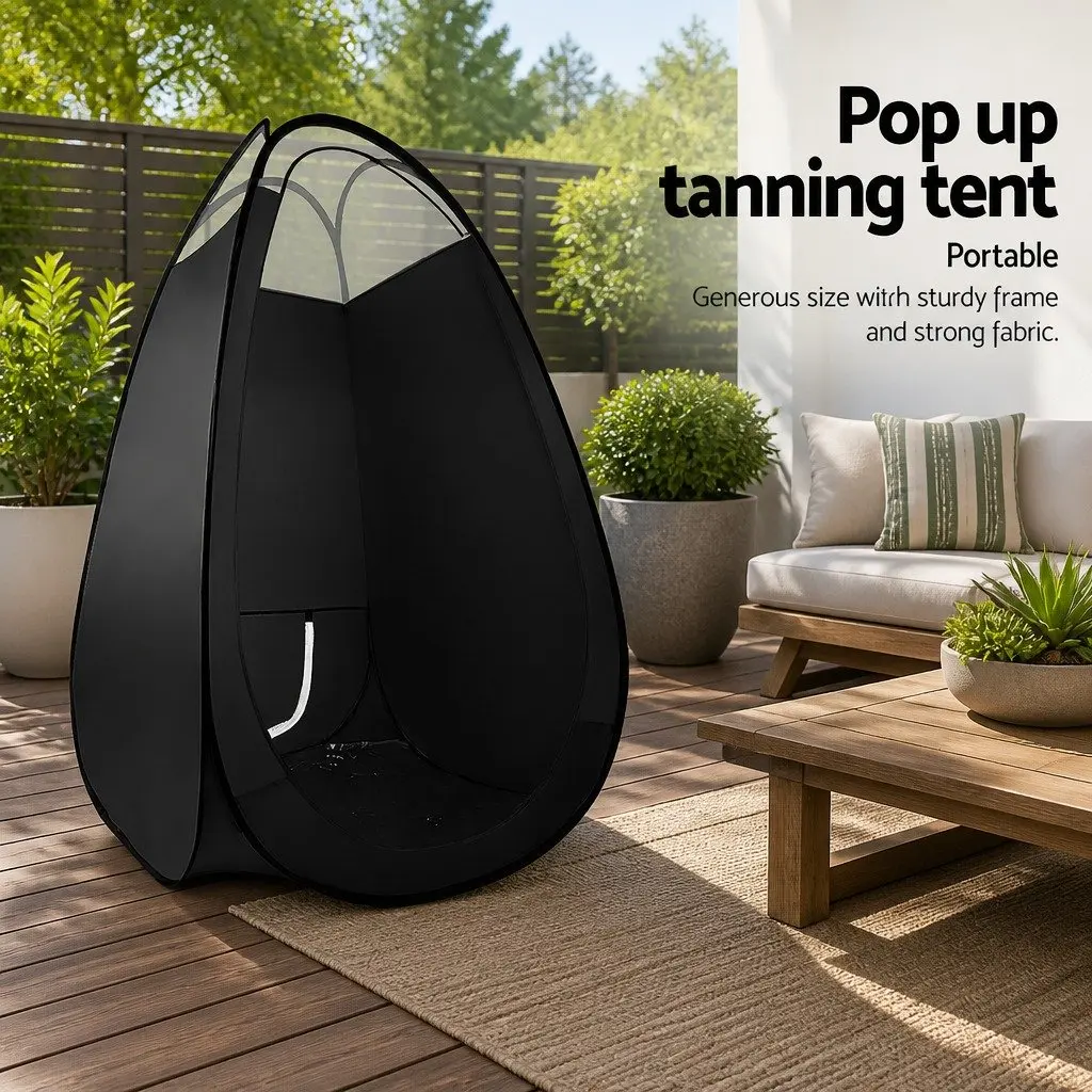 Spray Tanning Tent Black Portable Self-Erecting Professional Size