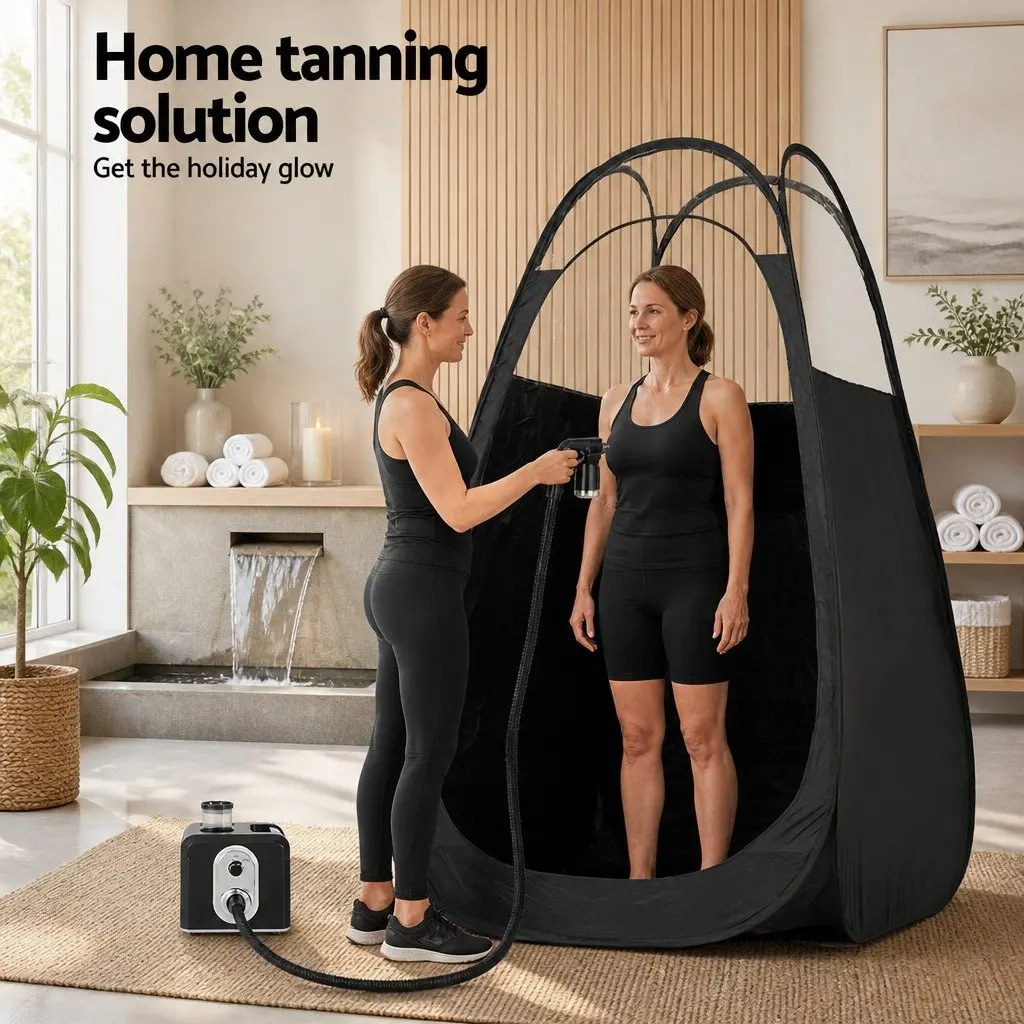 Spray Tan Machine Black 500W HVLP Professional Tanning Equipment