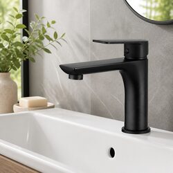 Compact Black Sink Faucet for Your Bathroom Needs