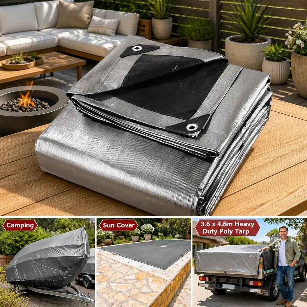 3.6x4.8m Heavy Duty Poly Tarp