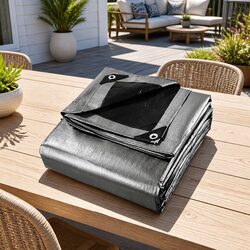 Compact and Effective Black Poly Tarp 3m x 4.5m