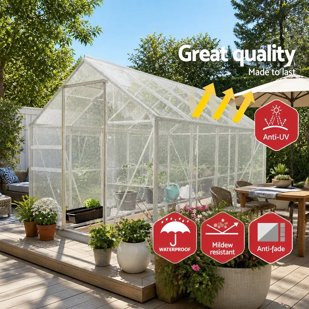 Poly Tarp Green 5x10m Heavy Duty Waterproof Cover UV Resistant