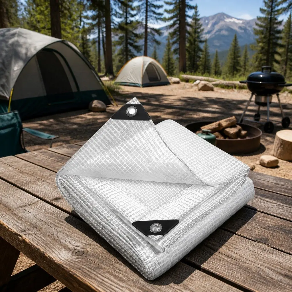 Poly Tarp Clear 3x4m Waterproof Heavy Duty Camping Caravan Cover Outdoor
