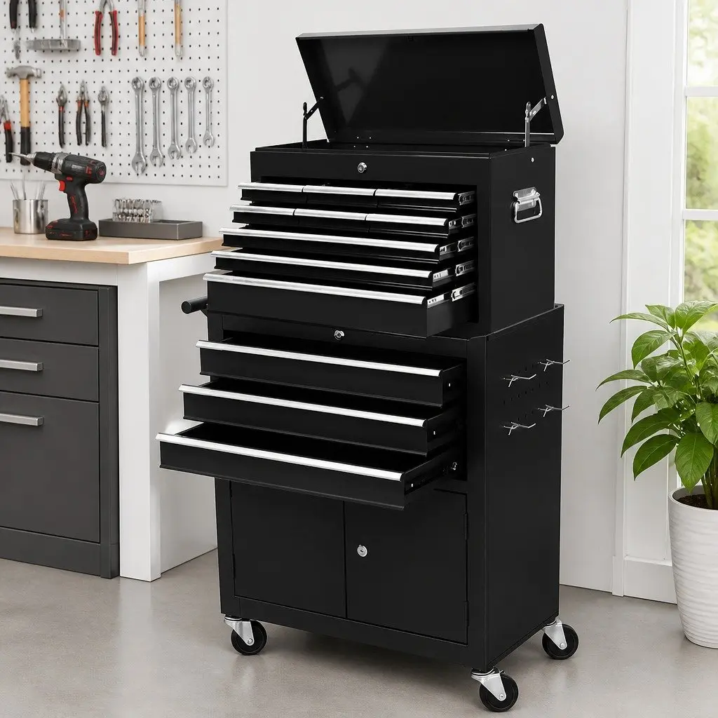 Tool Chest Trolley with 12 Drawers, Easy to Use
