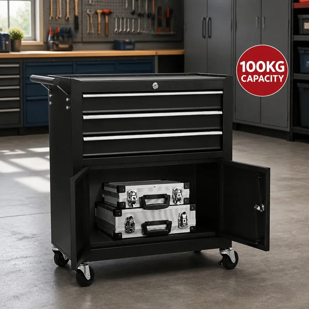Tool Chest Trolley with 12 Drawers, Easy to Use