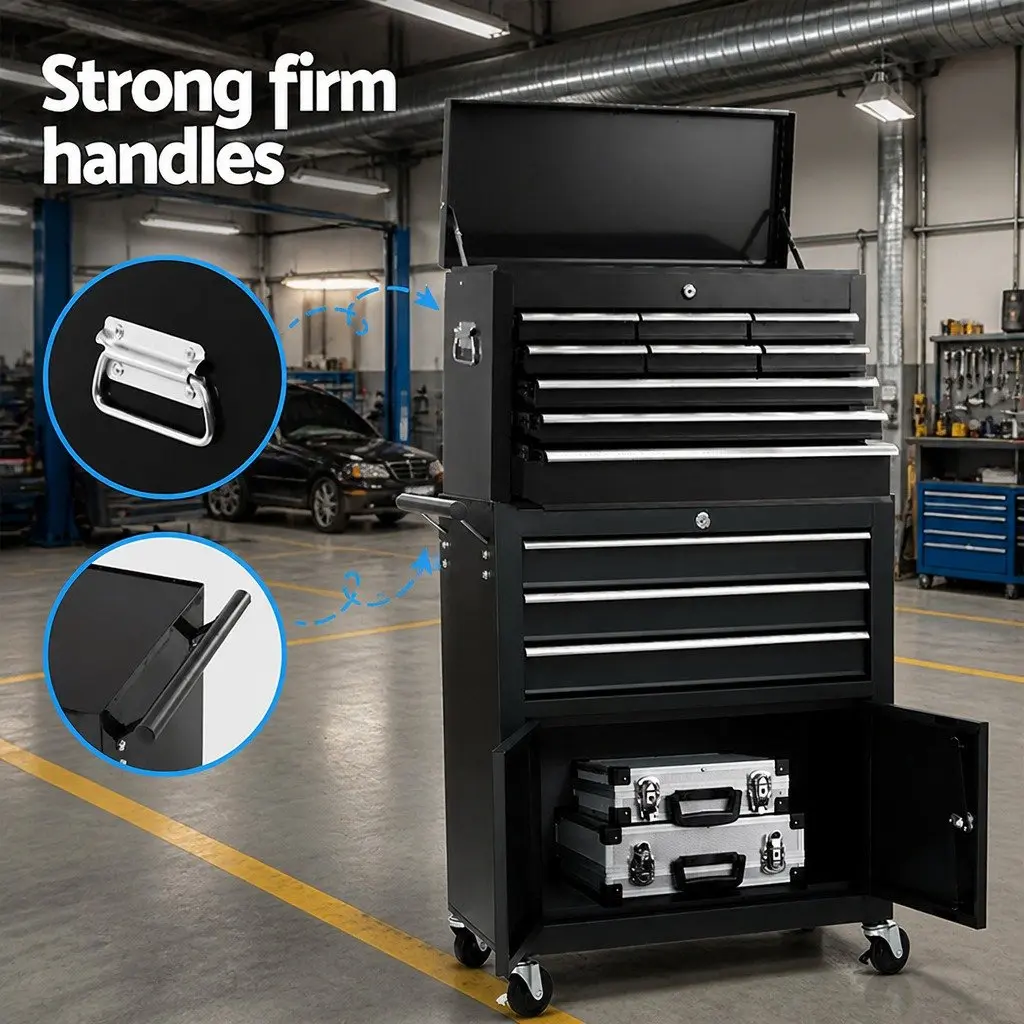 Tool Chest Trolley with 12 Drawers, Easy to Use