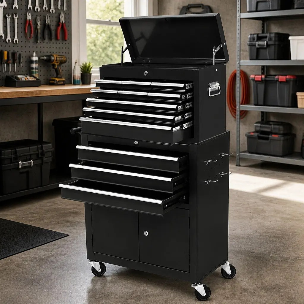 Tool Chest Trolley with 12 Drawers, Easy to Use