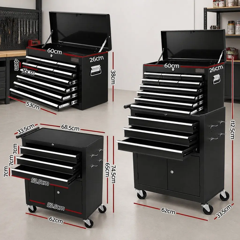 Tool Box Chest with 13 Drawers for Easy Access