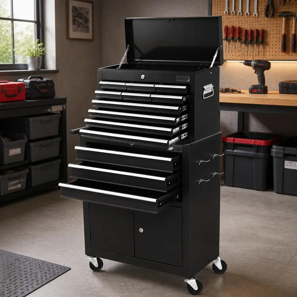 Tool Box Chest with 13 Drawers for Easy Access