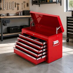 Compact 9 Drawer Tool Box Chest with Smooth Operation