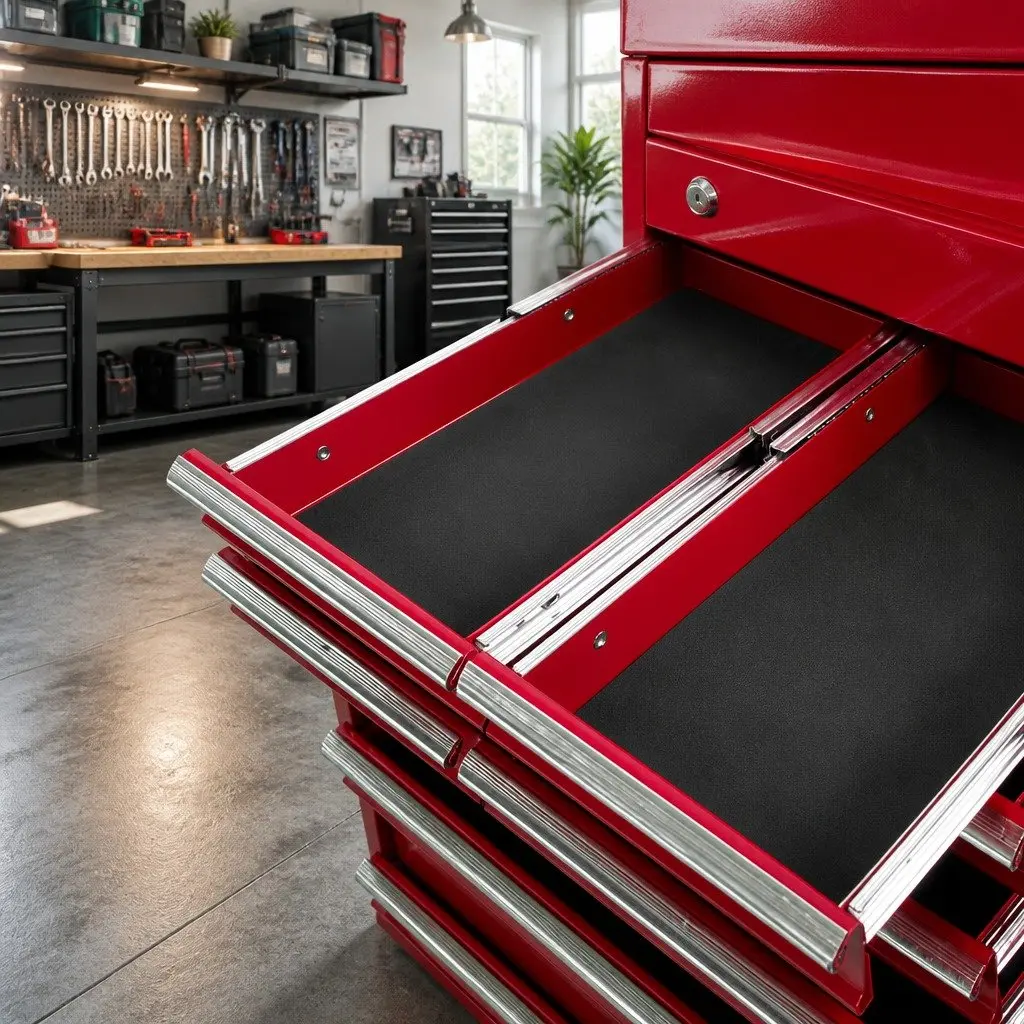 9 Drawer Tool Box Cabinet Chest Storage Organiser Garage Workshop Red Steel