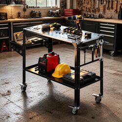 Efficient Mobile Welding Table with Tool Organization