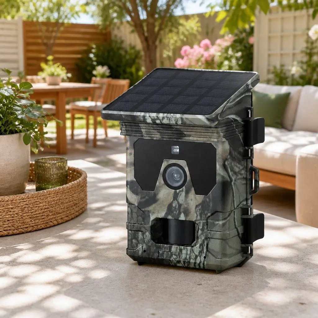 Solar Trail Camera 4K 50MP Wildlife Monitoring PIR Motion Detection Infrared