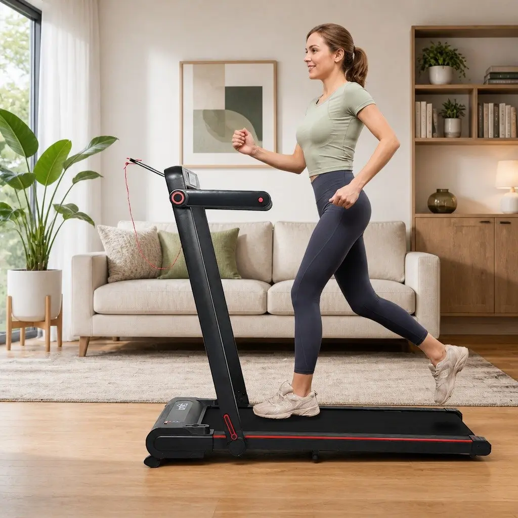 Walking Pad Treadmill Black 2 In 1 Manual Incline LED Display Home Gym Machine