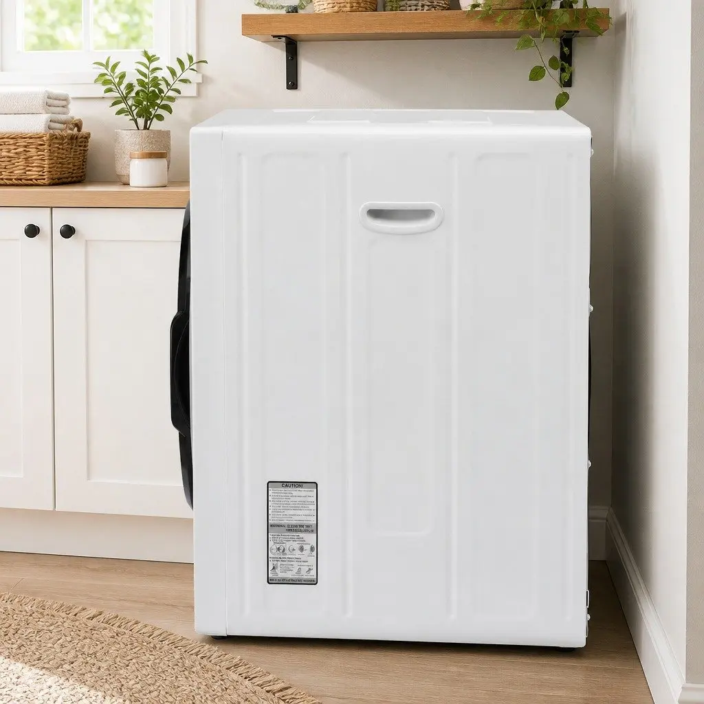 Tumble Dryer White 6kg Touch Screen Control Stainless Steel Drum 4 Drying Modes