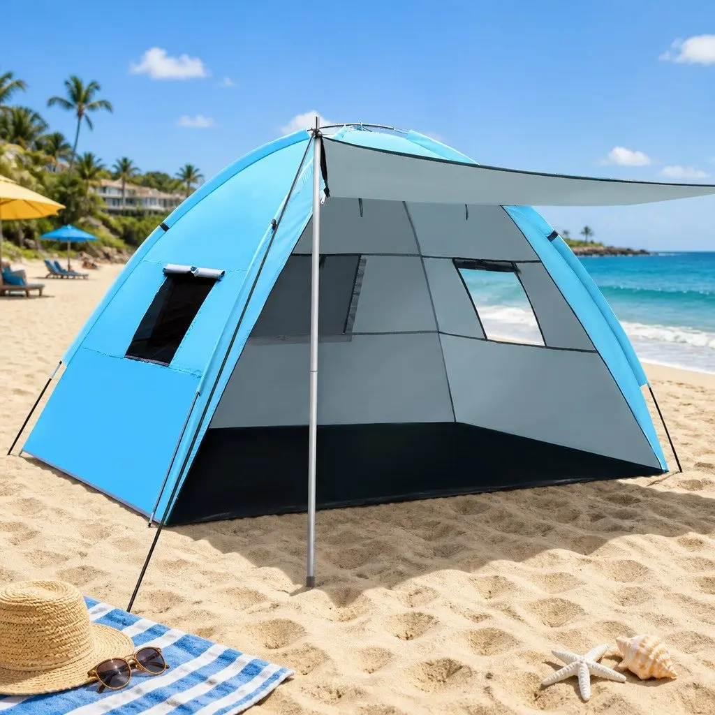 4 Person Camping Tent Beach Portable Hiking Sun Shade Shelter Weather Resistant