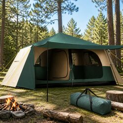 Compact 8-Person Dome Camping Tent for Outdoor Fun