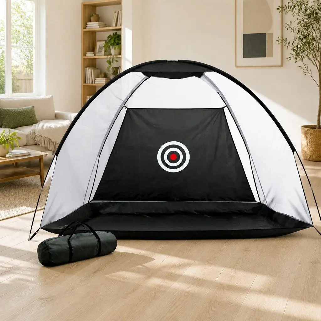 Golf Practice Net Green Portable Indoor Outdoor Training Aid