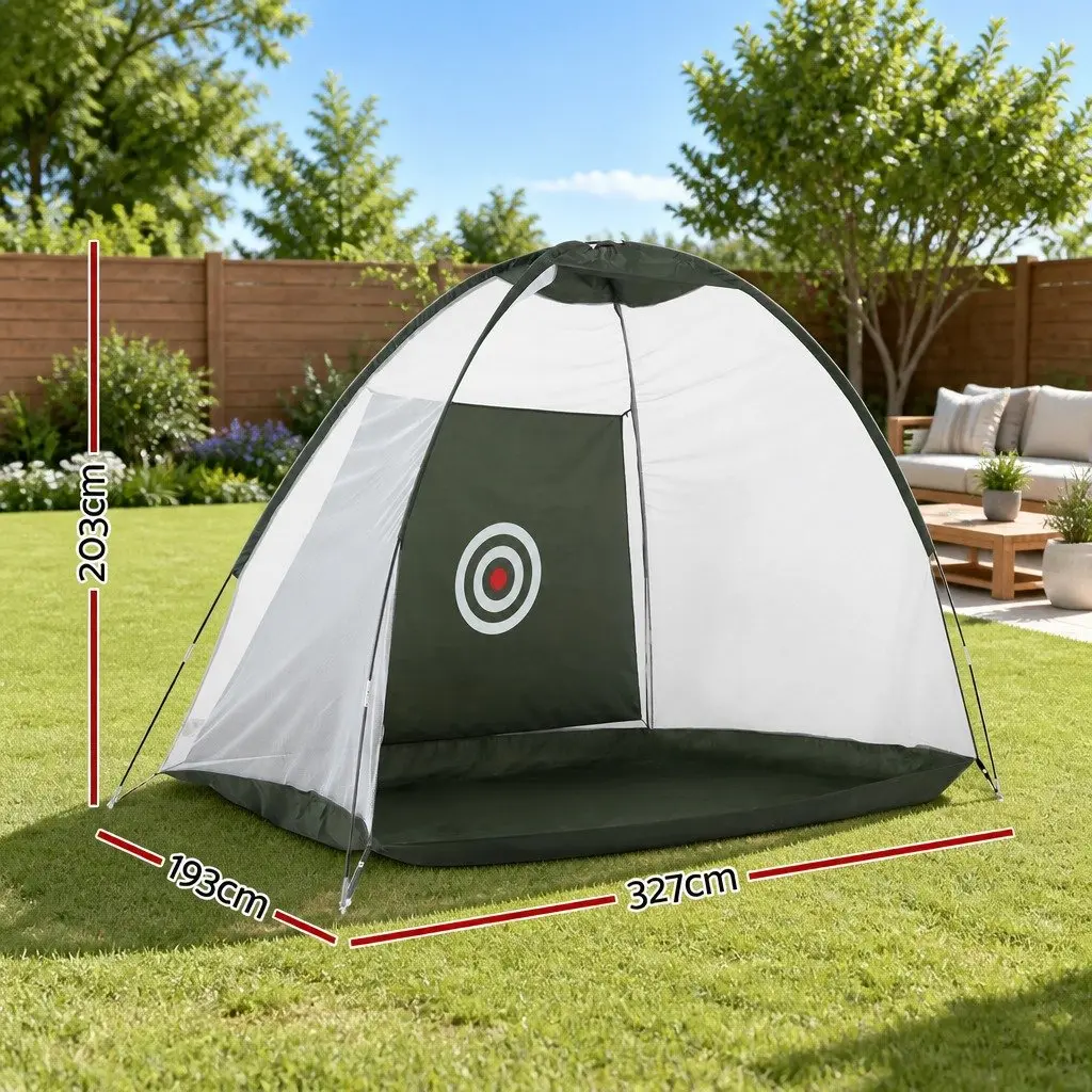 Golf Practice Net Dark Green Portable Lightweight Indoor Outdoor Training Aid