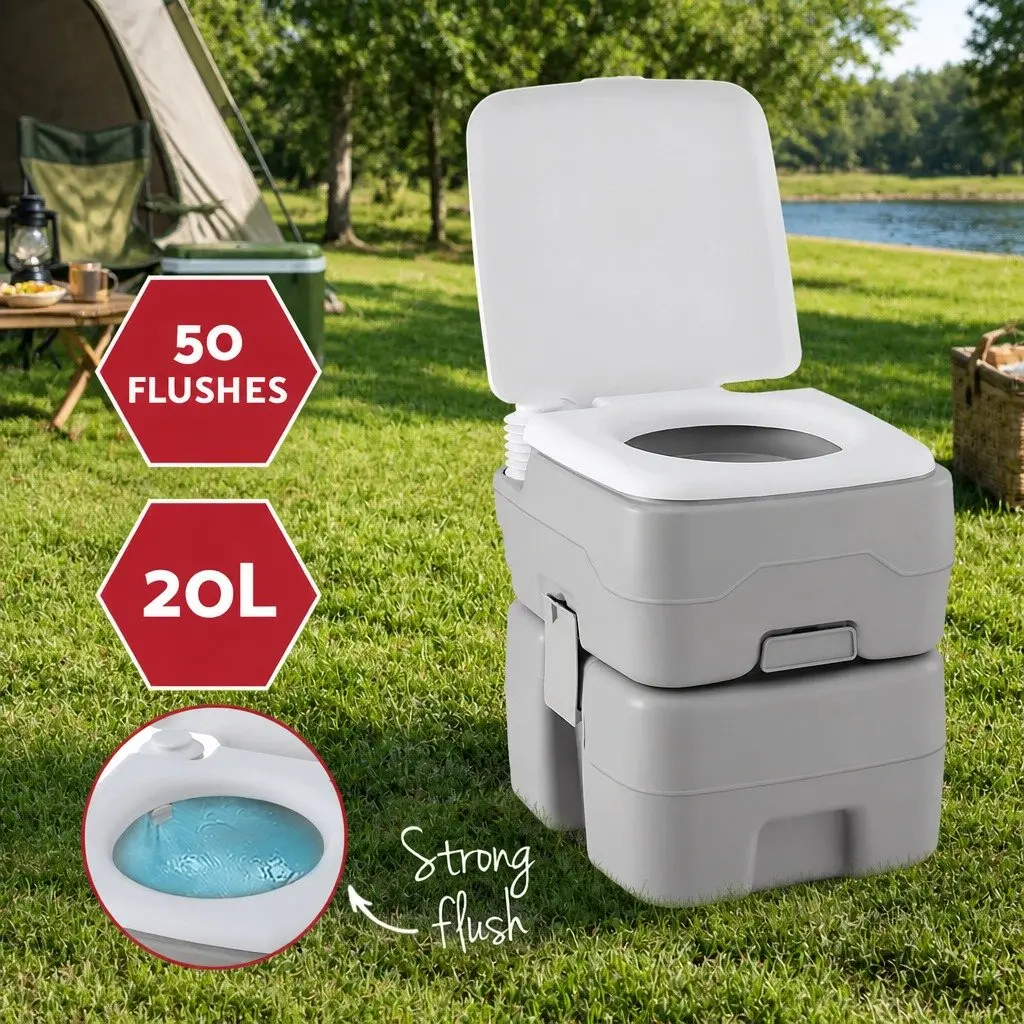 Portable Toilet Shower Tent Camping Set 20L Privacy Changing Room Outdoor Loo