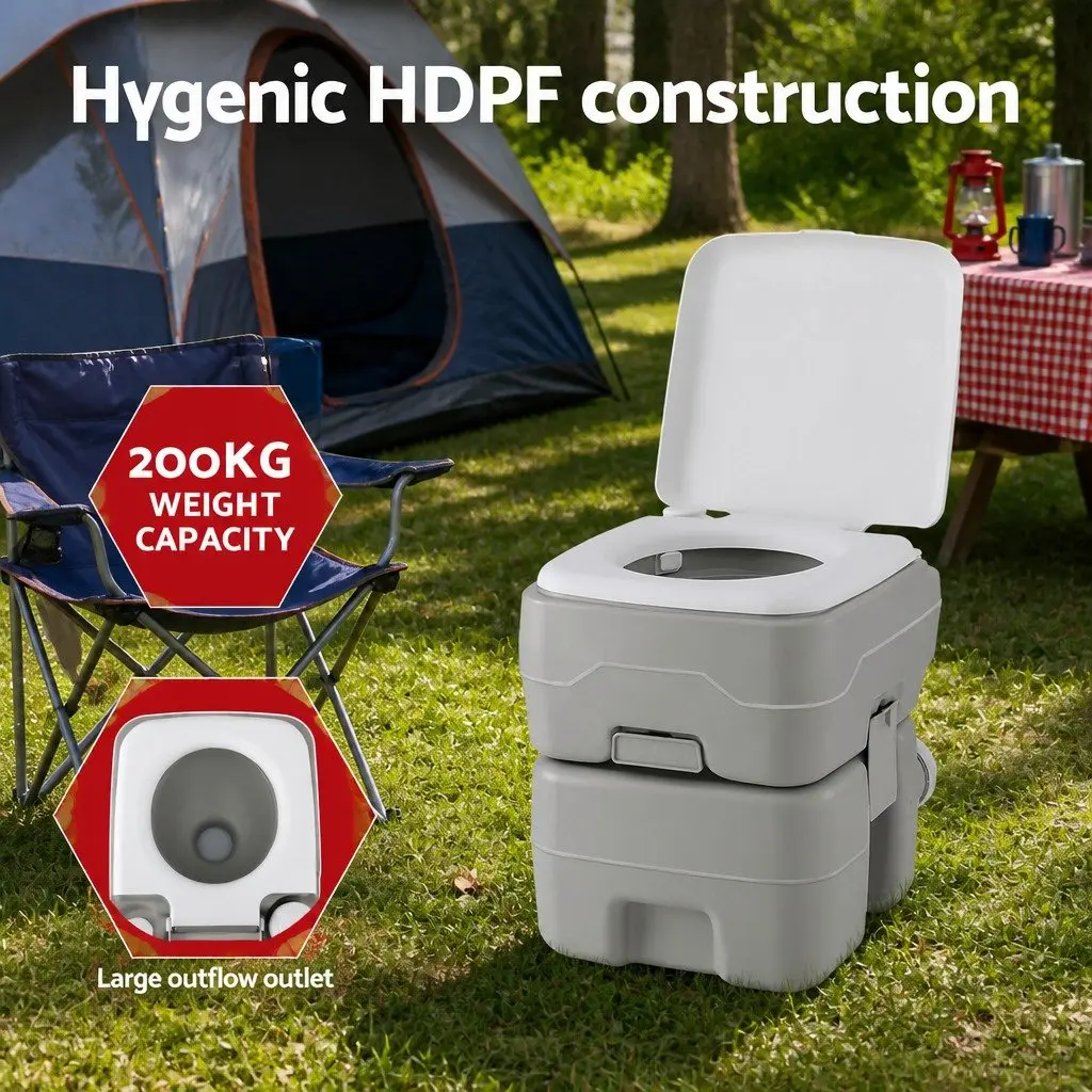 Portable Toilet Shower Tent Camping Set 20L Privacy Changing Room Outdoor Loo