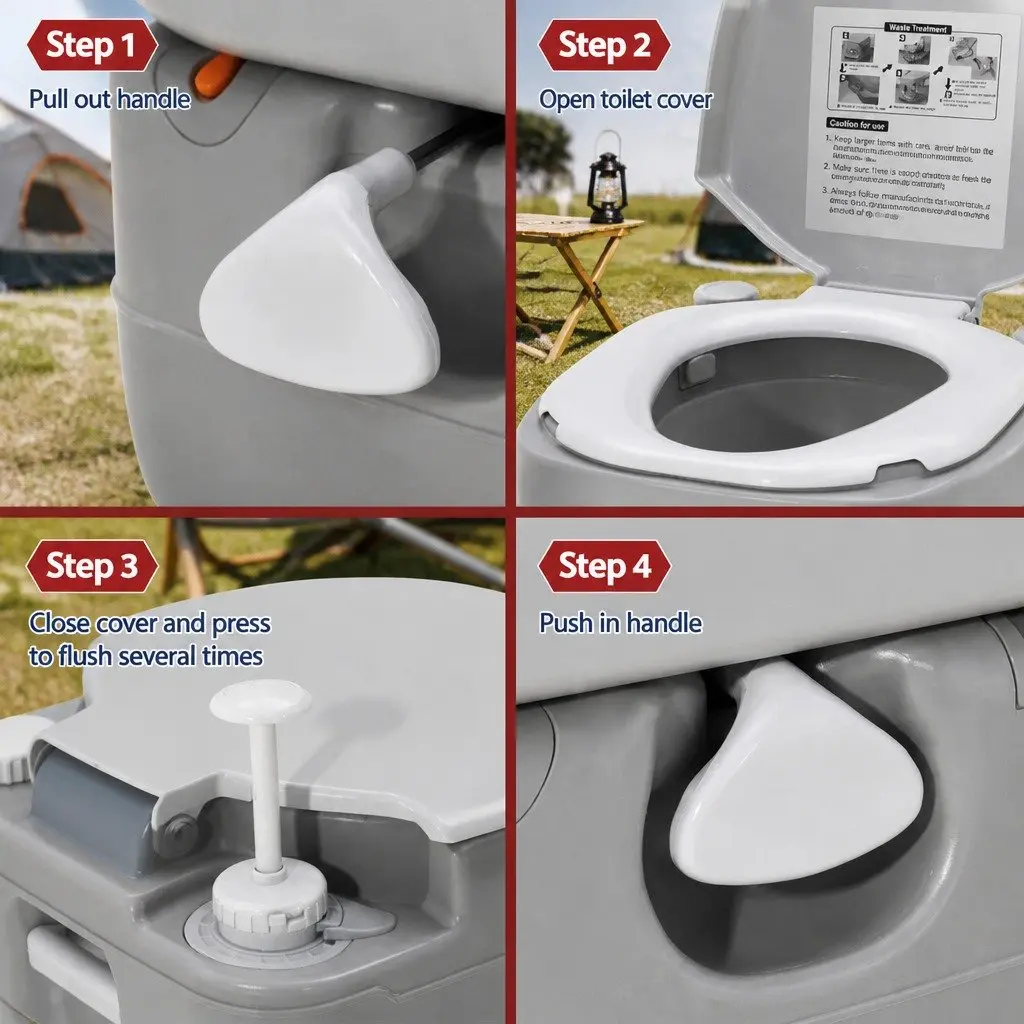 Portable Toilet Shower Tent Set Grey Green 22L Waste Tank 14L Freshwater Tank Quick Assembly Outdoor Privacy Ensuite