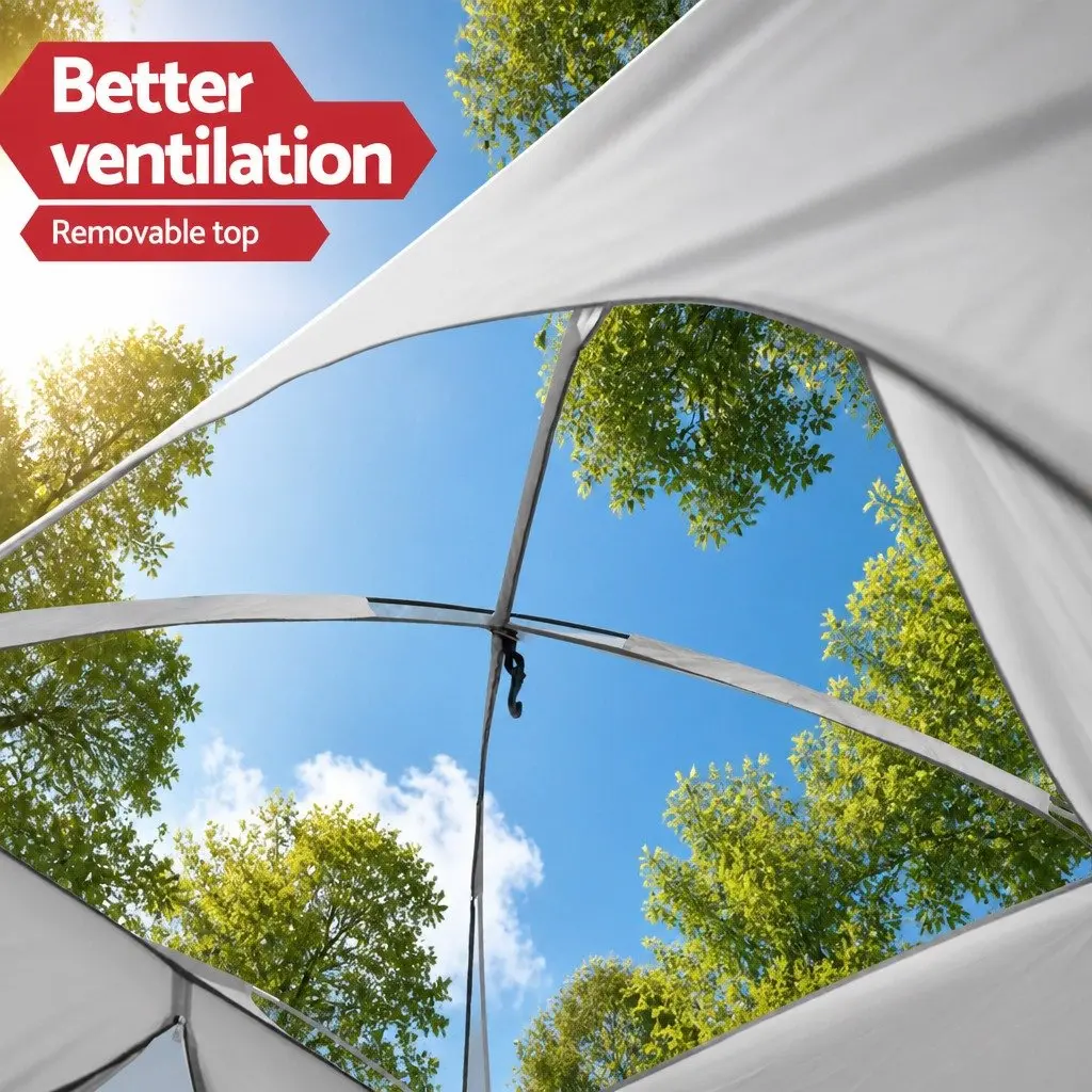 Portable Toilet Shower Tent Set Grey Green 22L Waste Tank 14L Freshwater Tank Quick Assembly Outdoor Privacy Ensuite