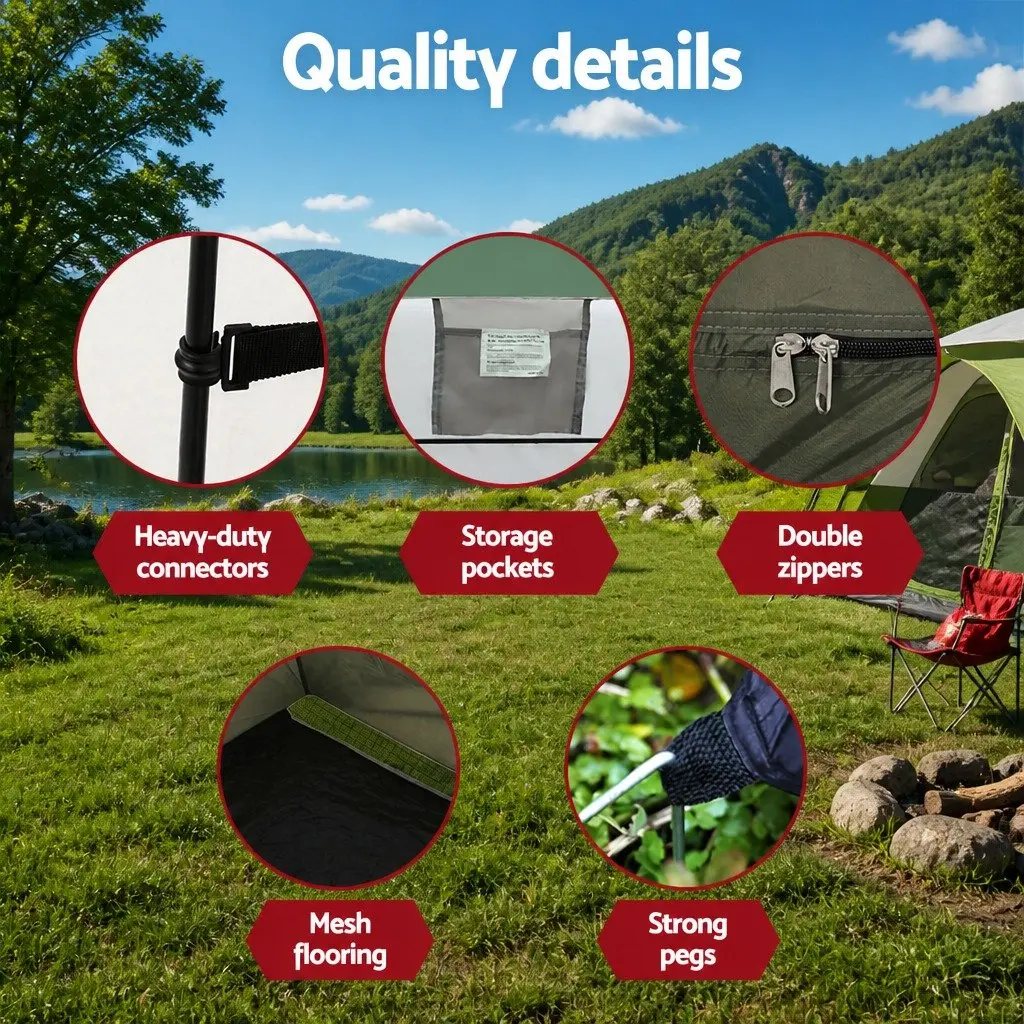 Portable Toilet Shower Tent Set Grey Green 22L Waste Tank 14L Freshwater Tank Quick Assembly Outdoor Privacy Ensuite