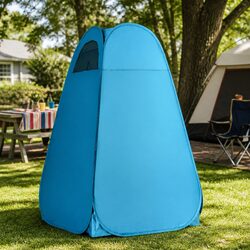 Pop Up Shower Tent Privacy Change Room Camping Outdoor Portable Blue
