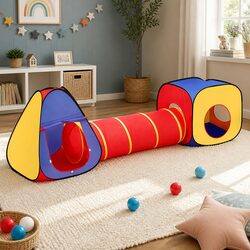 Compact Kids 3-in-1 Play Tent for Endless Fun
