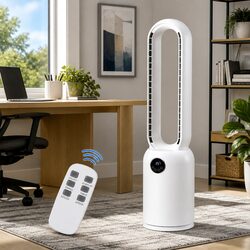 Compact and Powerful: 88cm Bladeless Fan with Air Purification