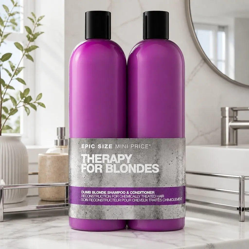 Shampoo and Conditioner Bundle 750ml Duo for Blonde and Colour-Treated Hair Revive and Strengthen Hair Care Set