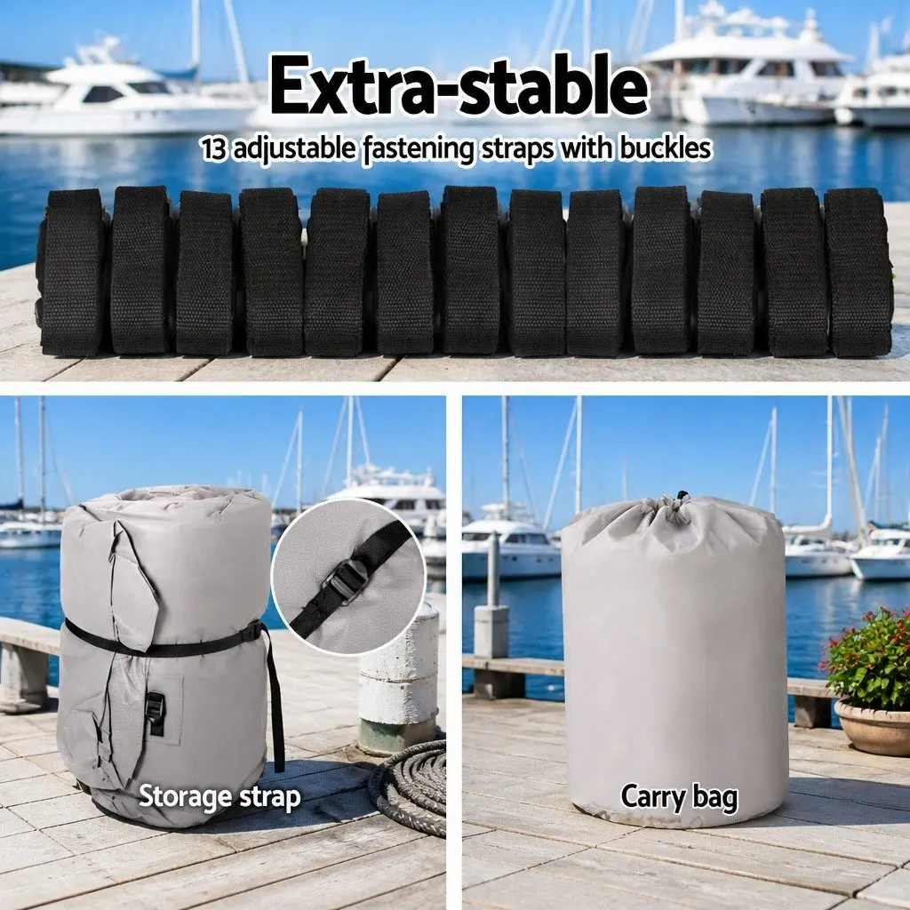 Boat Cover Grey 21-23ft Heavy Duty 600D Waterproof Trailerable