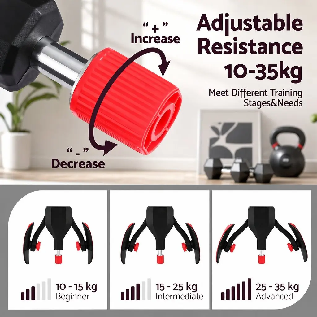 Pelvic Floor Trainer Black Red Adjustable 35kg Resistance Core Strength Equipment