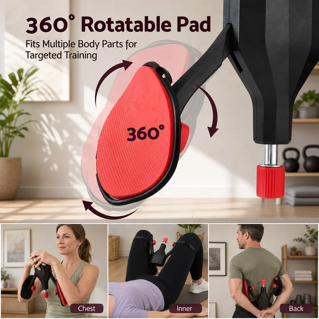 Pelvic Floor Trainer Black Red Adjustable 35kg Resistance Core Strength Equipment
