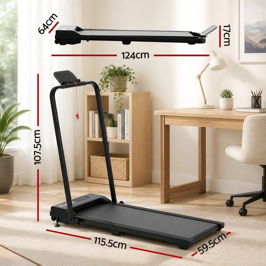 3 in 1 Walking Pad Treadmill 12% Incline Foldable Under Desk Home Gym Machine