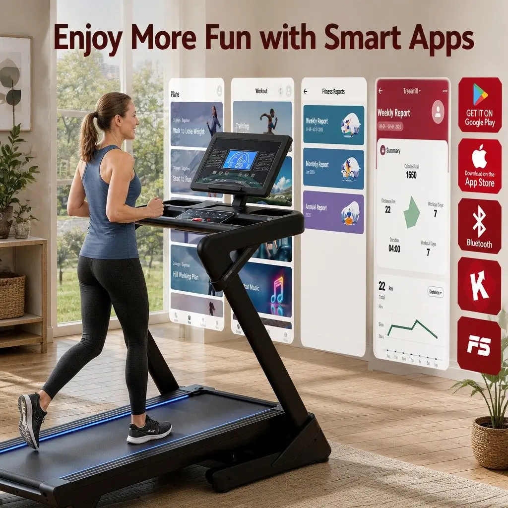 Foldable Treadmill Black 500mm Wide Belt Auto Incline Home Gym Electric Machine