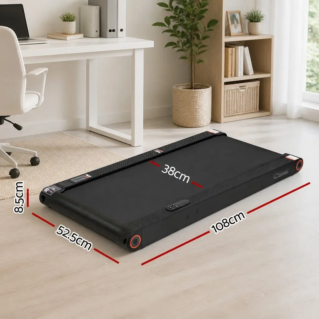 4-in-1 Treadmill Black Compact Under Desk Home Gym Machine with Vibration Mode