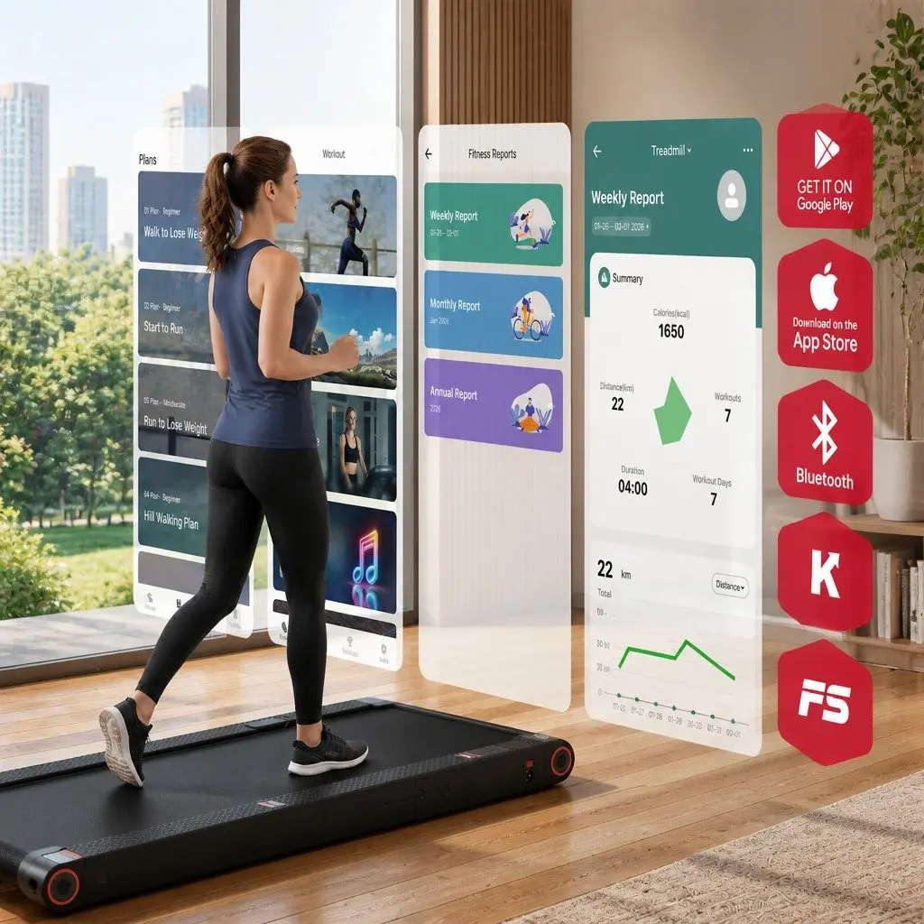 4-in-1 Treadmill Black Compact Under Desk Home Gym Machine with Vibration Mode