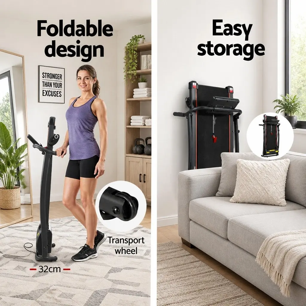 Electric Treadmill Foldable Home Gym Fitness Exercise Machine 12 Programs 12